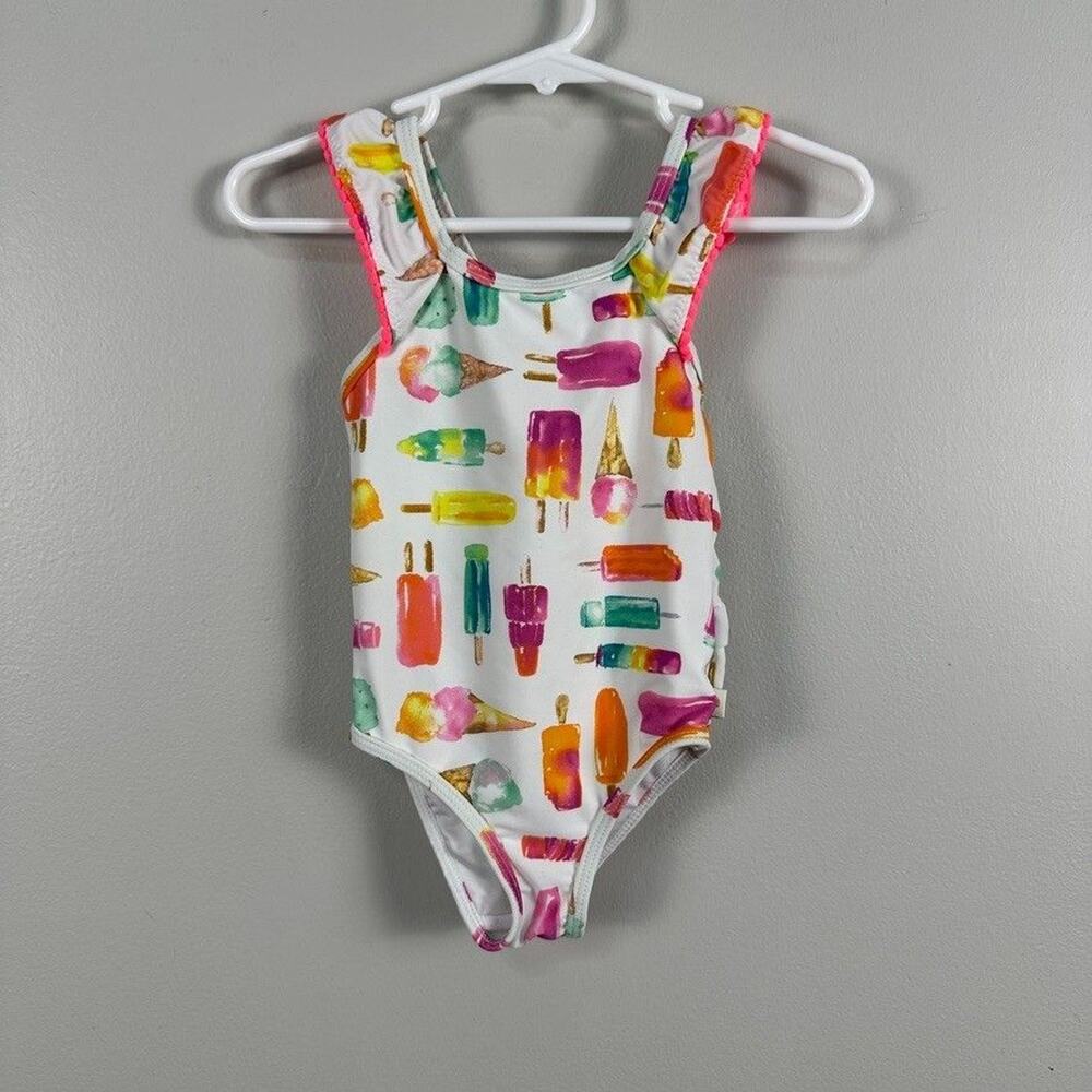 Kate Spade Baby Girl Size 12 Months Swimsuit Ice Cream One Piece Swim Ruffle
